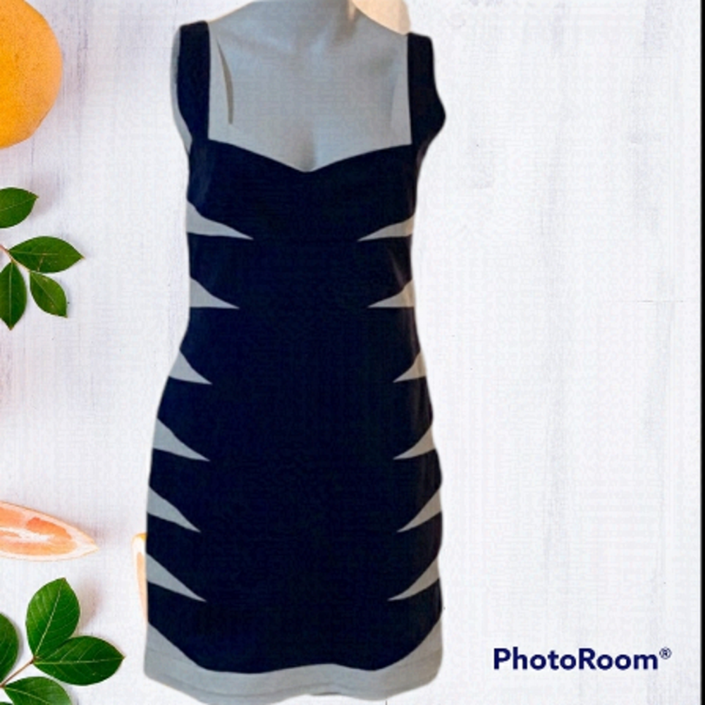 NISSE Navy Mini Dress With Slimming Effect